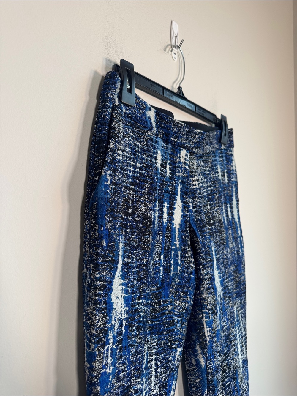 Stella McCartney Straight Leg Trouser in Blue/Black - 36 / US 6 - Picture 2 of 6